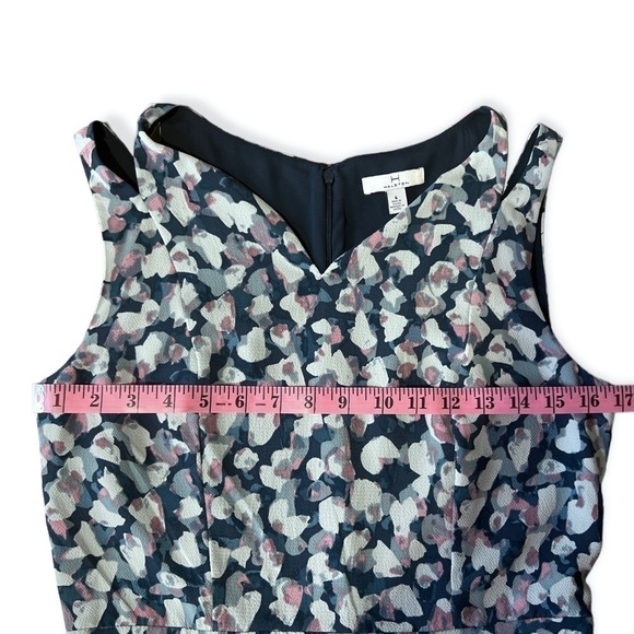 H by Halston Women’s Blue Watercolor High Low Sleeveless Midi Dress, Size 6 - Picture 9 of 11